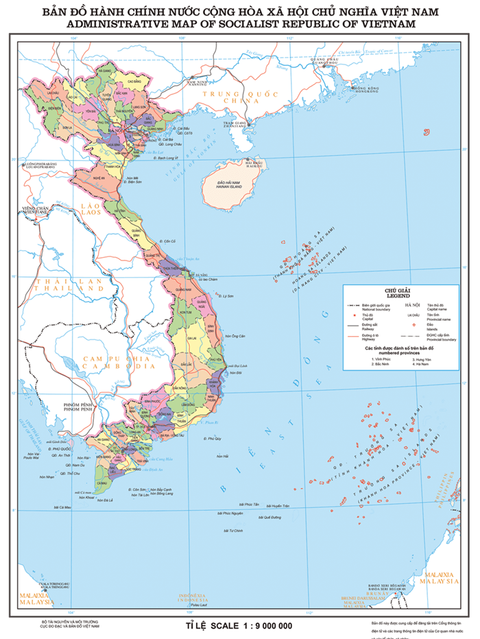 Vietnam map