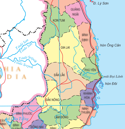 Central Highlands Vietnam Map