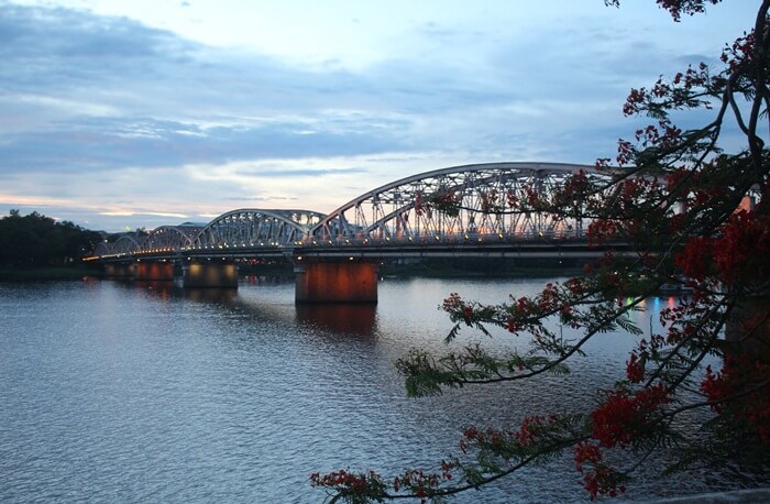 sunset on the perfume river