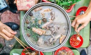 duck hotpot braised sau fruits hanoi