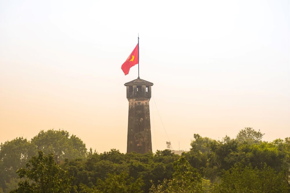 Flag pole in the Imperial Citadel of Thang Long