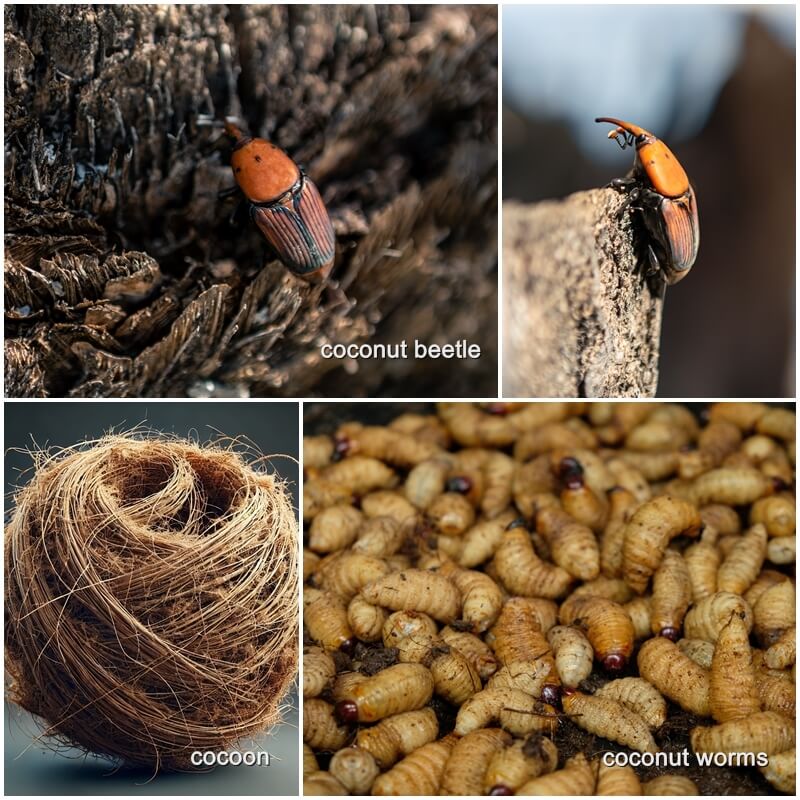 life cycle of coconut worm