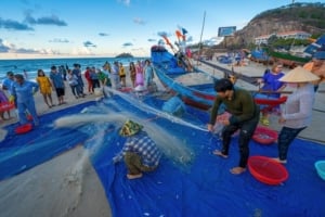 life in one fishing village in Vietnam