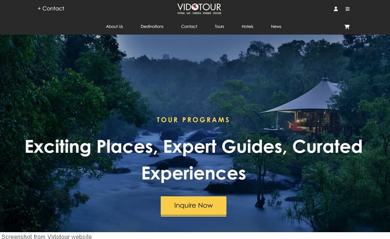 Vidotour website screenshot