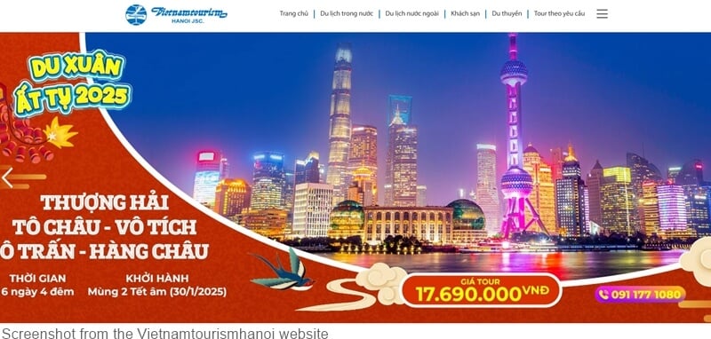 Vietnamtourism Hanoi screenshot