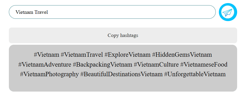 Hashtag generator example